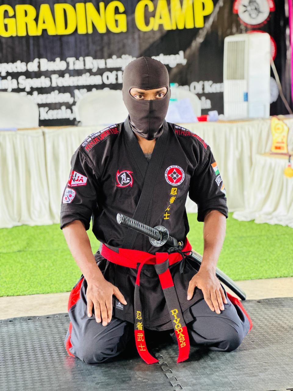Master Divo Das in martial arts stance